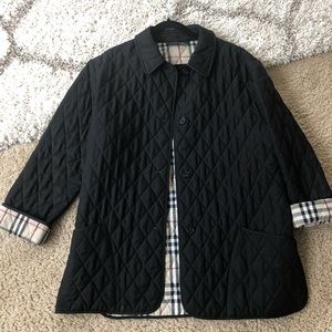 Black Burberry Quilted Jacket